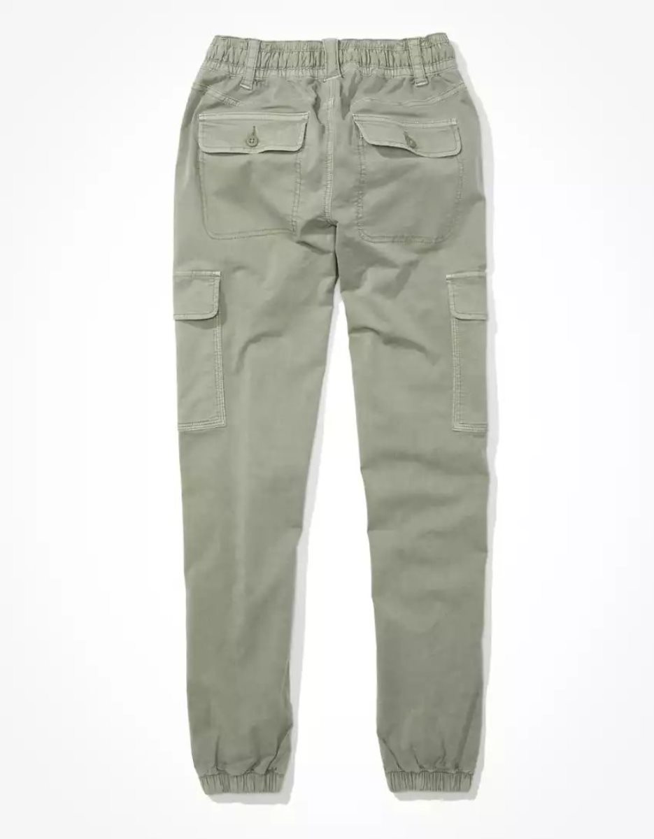 Pantalon American Eagle AE Stretch High-Waisted Jegging Jogger Vert Olive Femme | NQX-70514158